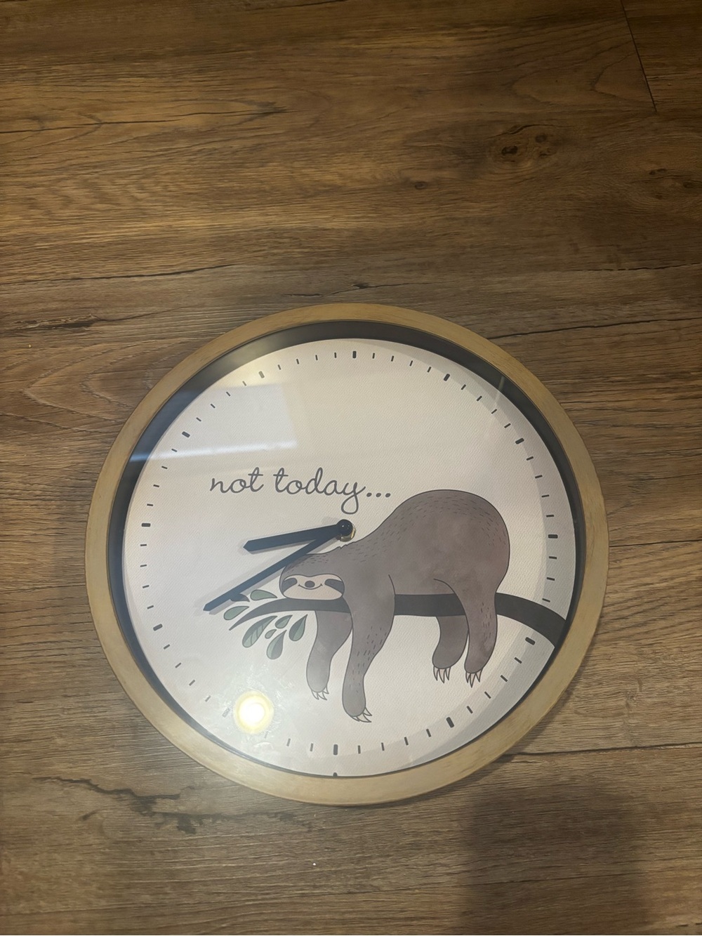 Sloth Wall Clock - Neutral Brown & Cream